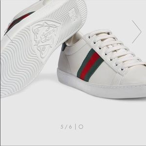 Gucci Ace Leather Sneakers - 37.5